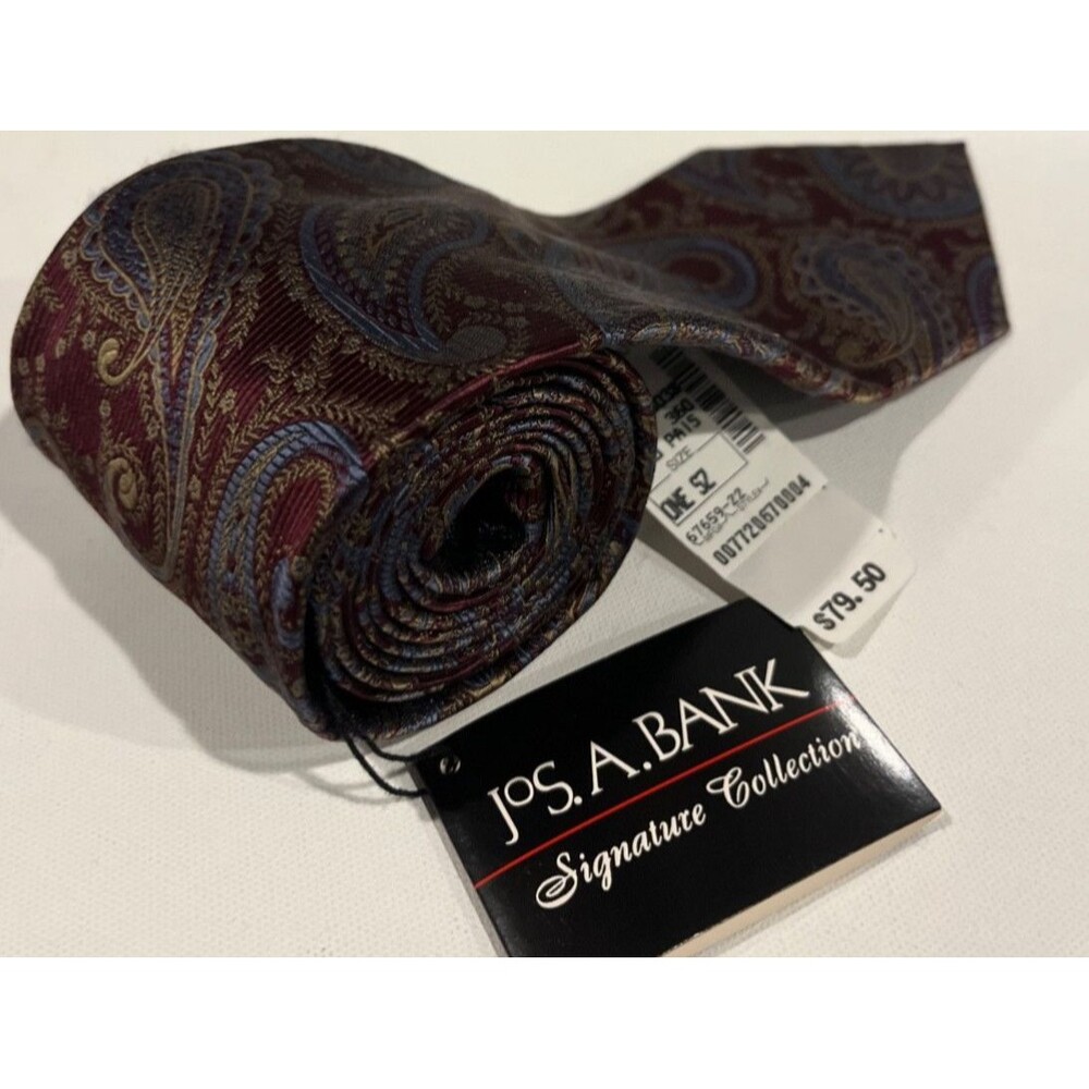 JOS. A. BANK Silk Tie. Signature Collection Multicolor Men's Paisley Necktie